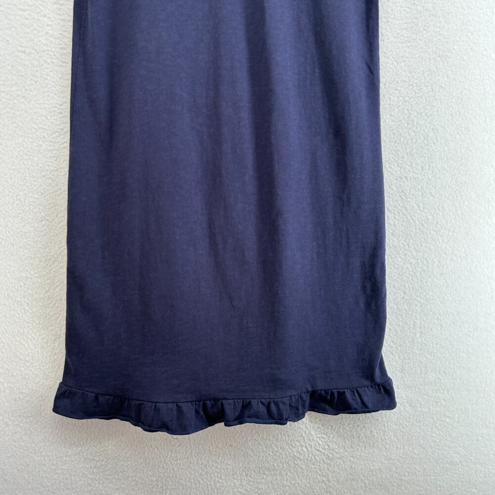 BODEN Dress 8R Emily Slub Jersey T-Shirt Shift Ruffle Short Sleeve Cotton Blue - Picture 7 of 14